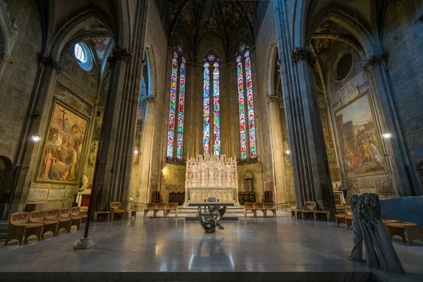 Vue Intérieure Cathédrale Santi Pietro Donato Arezzo Toscane Italie — Photo