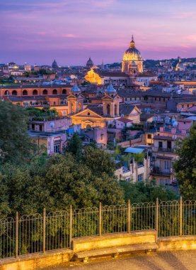 Roma, İtalya 'daki Pincio Terası' ndan muhteşem bir manzara..
