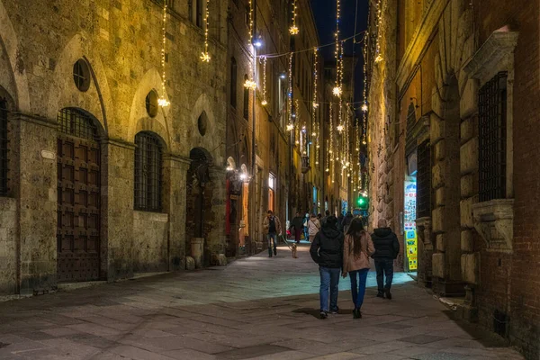 Vista Pitoresca Siena Durante Natal Toscana Itália Dezembro 2019 — Fotografia de Stock