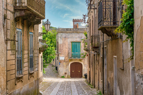 Scenic sight in the village of Erice, Province of Trapani, Sicily, Italy.