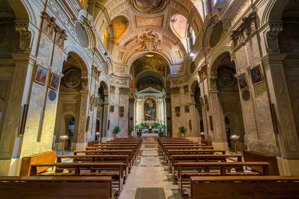 Beltéri Kilátás Santi Quaranta Martiri Templomban Trastevere Ben Rómában Olaszországban — Stock Fotó