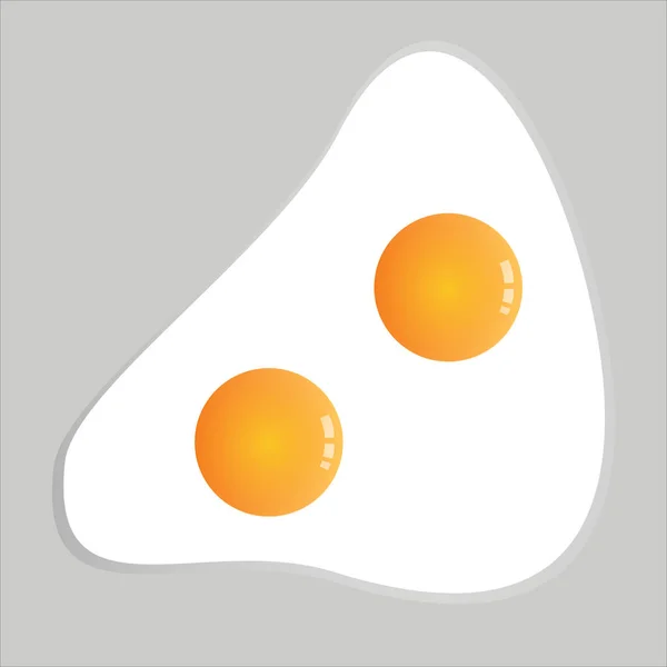 Ilustrație vectorială a două ouă omletă . — Vector de stoc