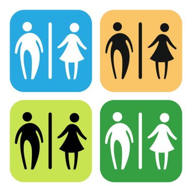 tuvalet işareti vektör set