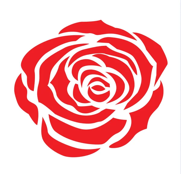 Symbol für rote Rose — Stockvektor