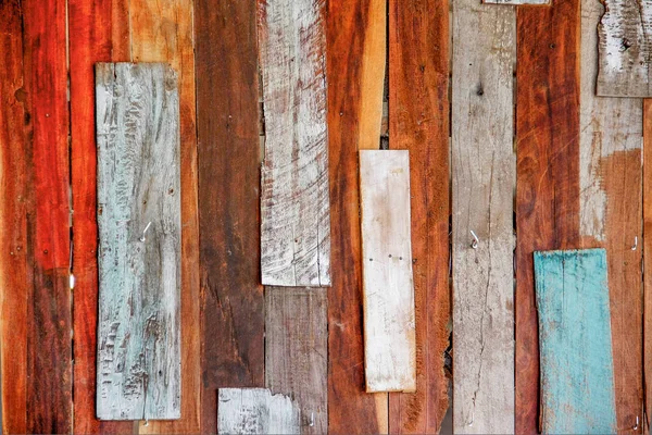 Vecchia arte parete di legno colorato — Foto Stock