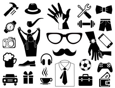 Baba gün simgesi için kullanım tasarım seti