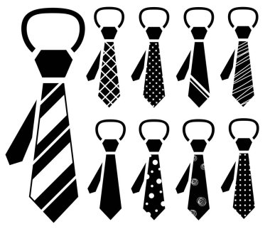 Tasarım kravat Icon set