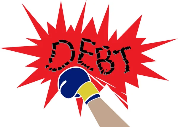 Debt relief concept — Stock Vector