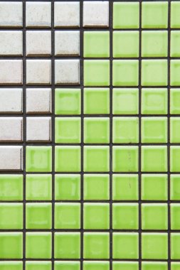 yeşil ve altın kahverengi Mozaik çini doku duvar, portre