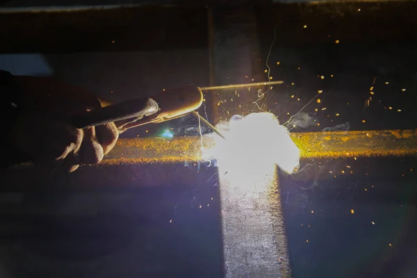 Welding steel close up — Stock Photo, Image