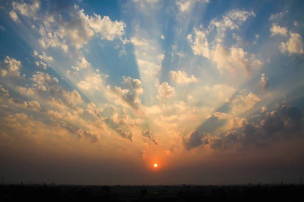 Orange twilight sunrise — Stock Photo, Image