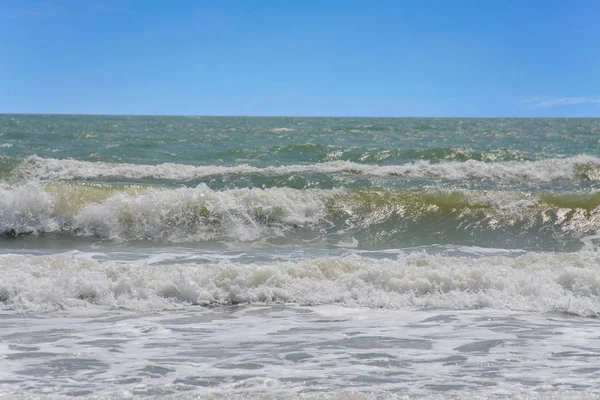 Sea wave in windy day — Stock Photo, Image