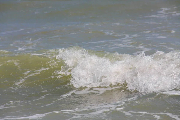 Meereswelle Windigen Tagen Strand — Stockfoto