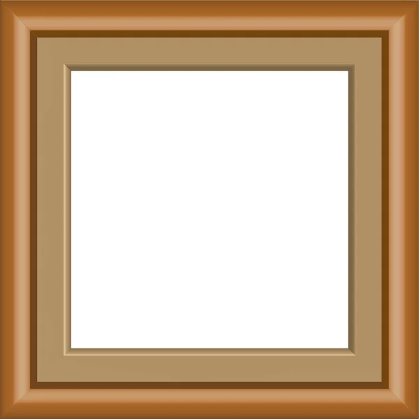 Quadro de madeira quadrado — Fotografia de Stock