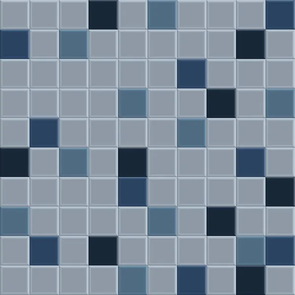 Vieux motif de carreaux bleus — Image vectorielle