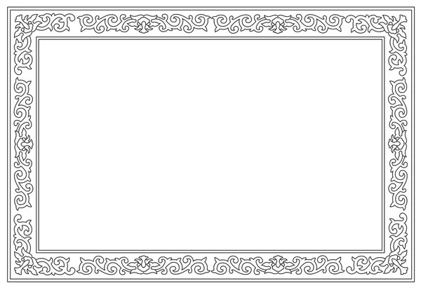 Bordure florale cadre motif — Image vectorielle