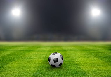 topu ve futbol sahası
