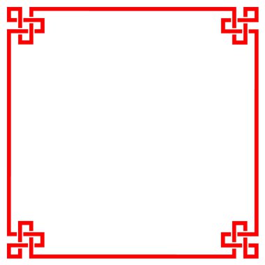 Çin sınır çerçeve, vektör çizim