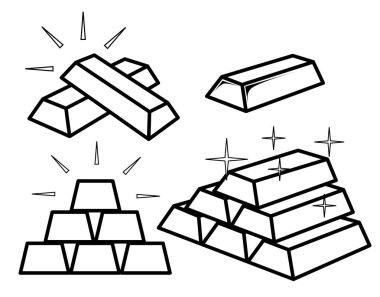 02 altın bar Icon set