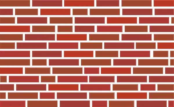 3D red brick wall — Stock Vector