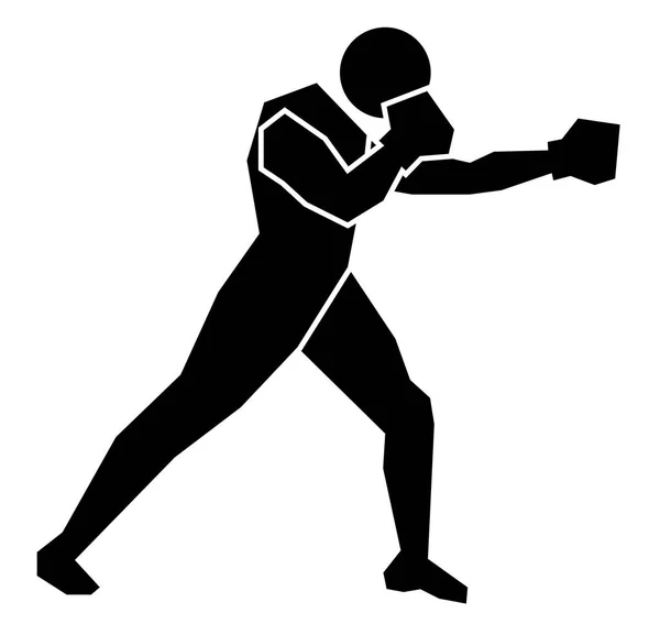 Icône Signe Boxe Simple Sport Symbole Vectoriel — Image vectorielle