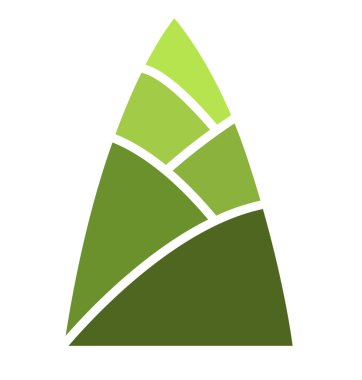 Yeşil Bambu sürgün işareti ayrı tut, vektör