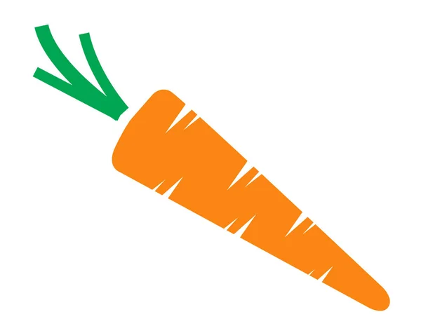 Icono Signo Zanahoria Vector Naranja Ilustración — Vector de stock