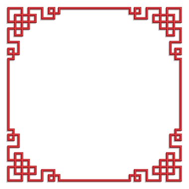3D Çin tasarlamak çerçeve, vektör kenarlık sanat Çin stili