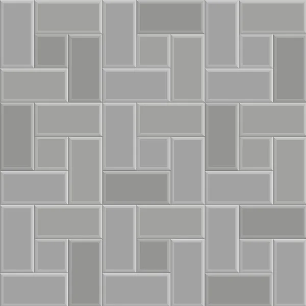 Brick Sten Trottoaren Textur Bakgrund Grå Vektor Illustration Mönster Sömlös — Stock vektor