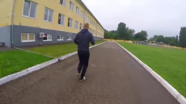 Russland Maykop August 2019 Pov Athletische Jungs Kadetten Auf Einem — Stockvideo