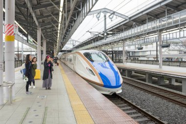  Karuizawa tren istasyonu platformu.