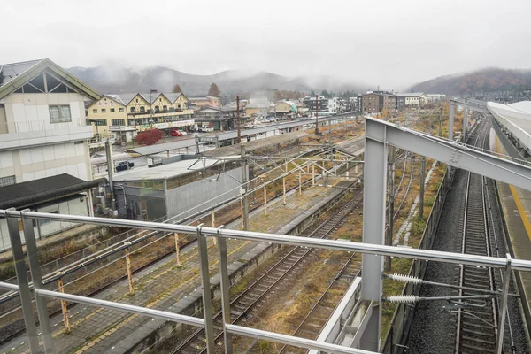 Krajina před železniční stanicí Karuizawa — Stock fotografie