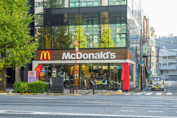 McDonald's restaurant near the road at Akihabara area