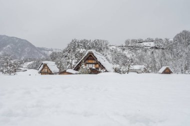 Shirakawago Japonya'nın eski bir köyde