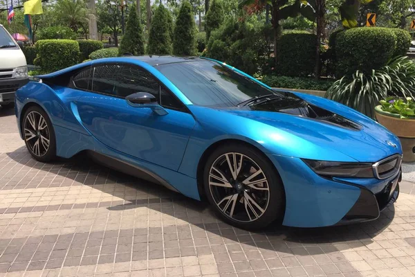 BMW i8 concept veicolo elettrico auto sulla strada — Foto Stock