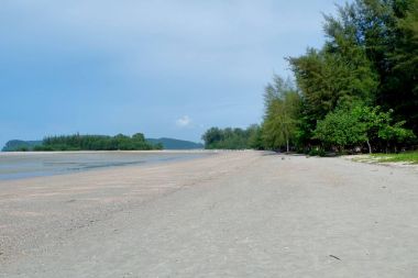 Phi Phi Islands, Tayland plajda görünümünü.