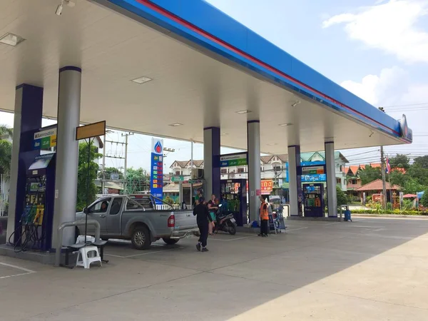 パイ地区タイの Ptt ガソリン スタンド — ストック写真