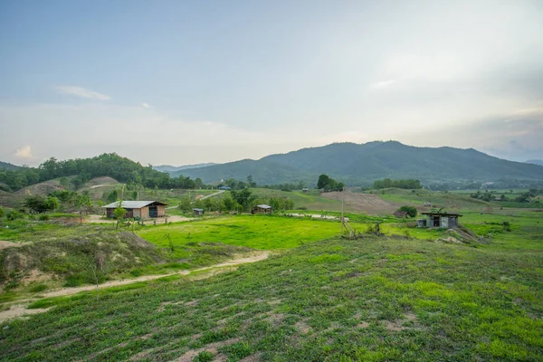 Natural view with a small hut — Stock Photo, Image