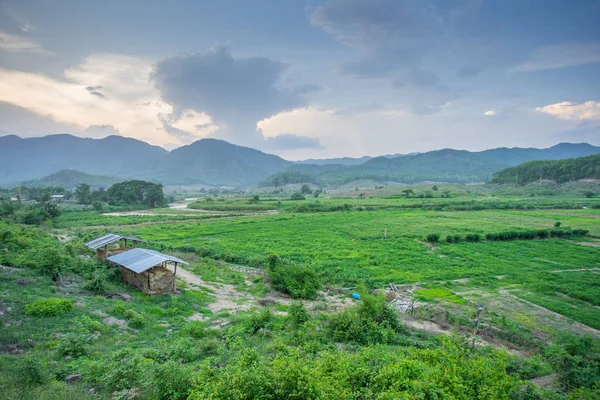 Natural view with a small hut — Stock Photo, Image