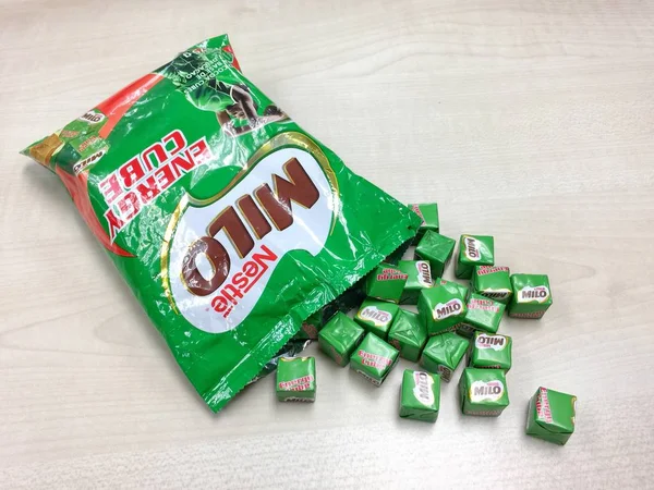 Many tiny cubes of Nestle Milo Energy Cube — Stock Photo, Image