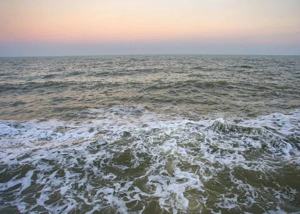 Mar Noite Antes Pôr Sol Hua Hin Tailândia — Fotografia de Stock