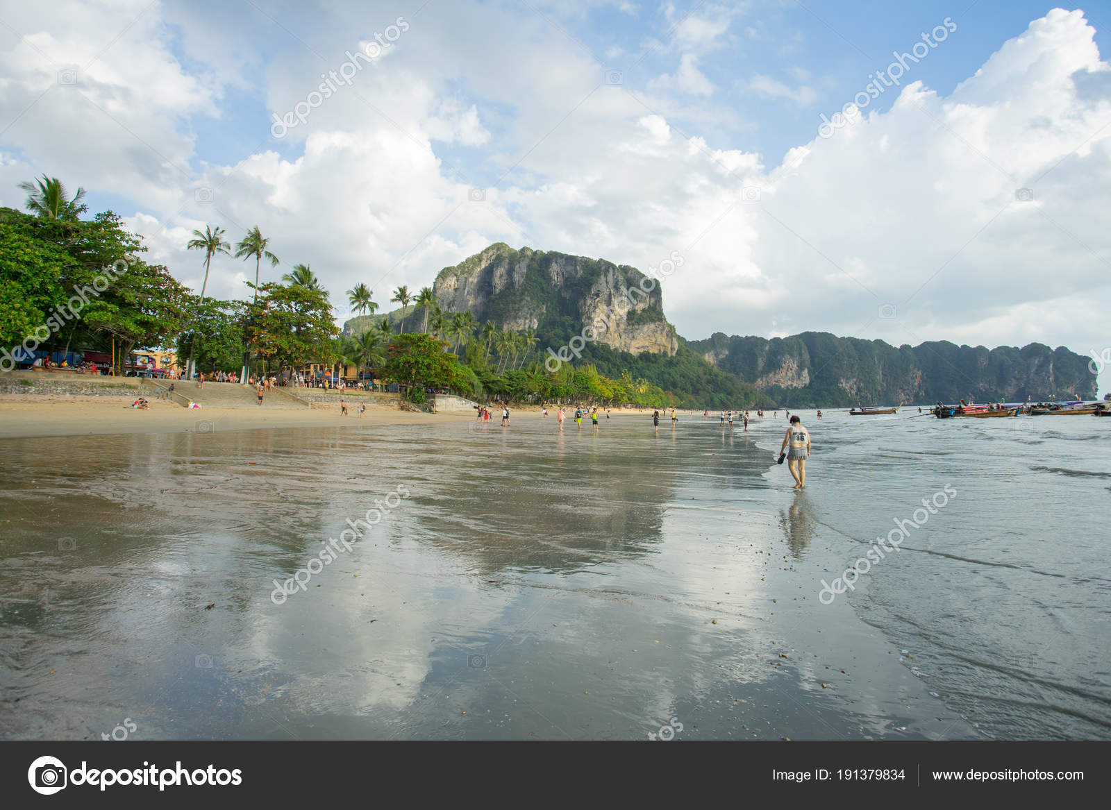 Thaïlande Krabi Février 2018 Détendre Marcher Nang Beach