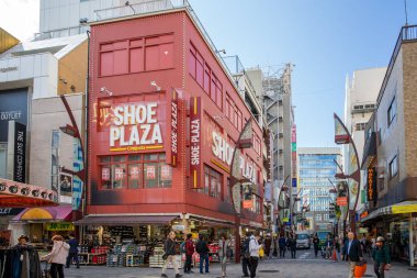 Tokyo Japan - 04 Nov 2019:  Many people shopping in the Ameyoko market area, This place is travel attraction for tourist in Tokyo Japan