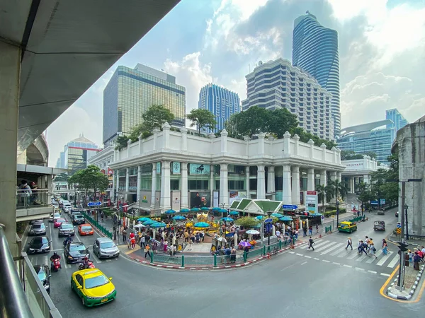 Bangkok Thailand Jan 2020 Mange Ber Respekt Den Berømte Erawan – stockfoto