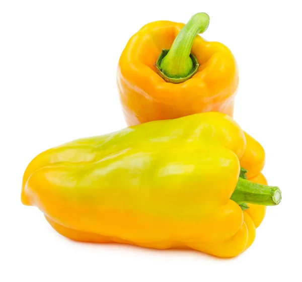 Stora gula söt paprika isolerade — Stockfoto