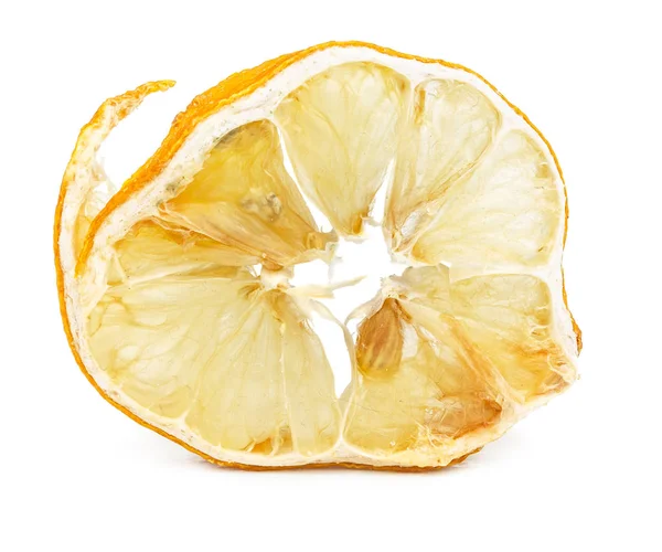 Szelet szárított citrom elszigetelt — Stock Fotó