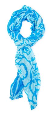 beyaz izole mavi eşarp