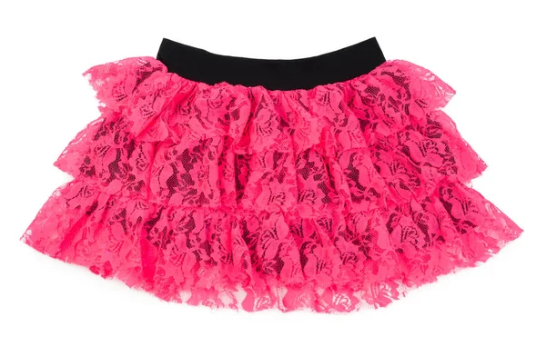 Pink lace skirt for dancing isolated — Stock Photo, Image