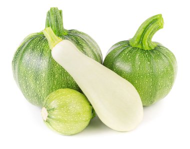 Homegrown kabak üzerine beyaz izole