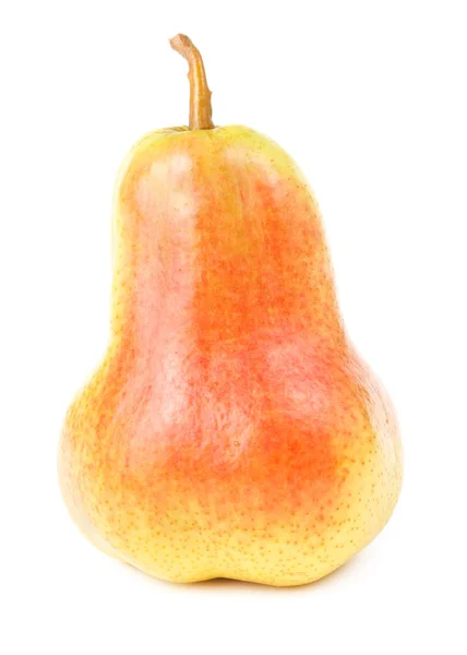 Röd gul pear frukt isolerade — Stockfoto